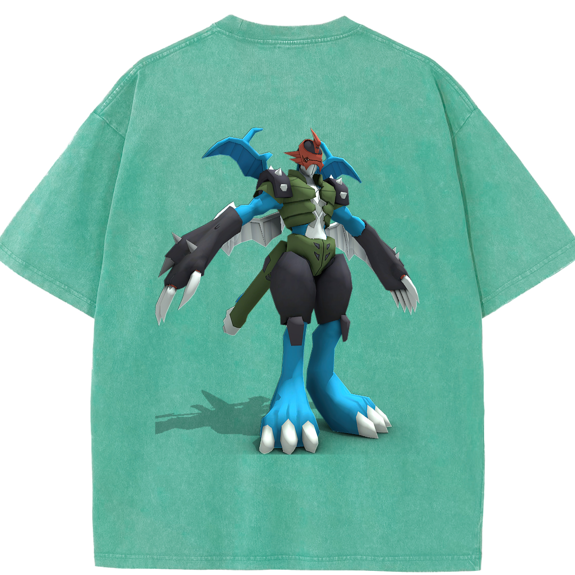 （画像用） Digimon デジタルモンスター/デジモン 綿100% ヴィンテージ風 半袖Tシャツ（背面プリント）